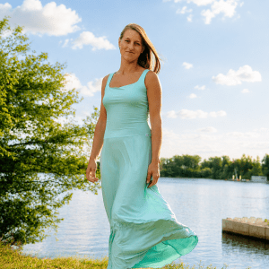 Dlouhé bambusové šaty JULIETTE – Máta