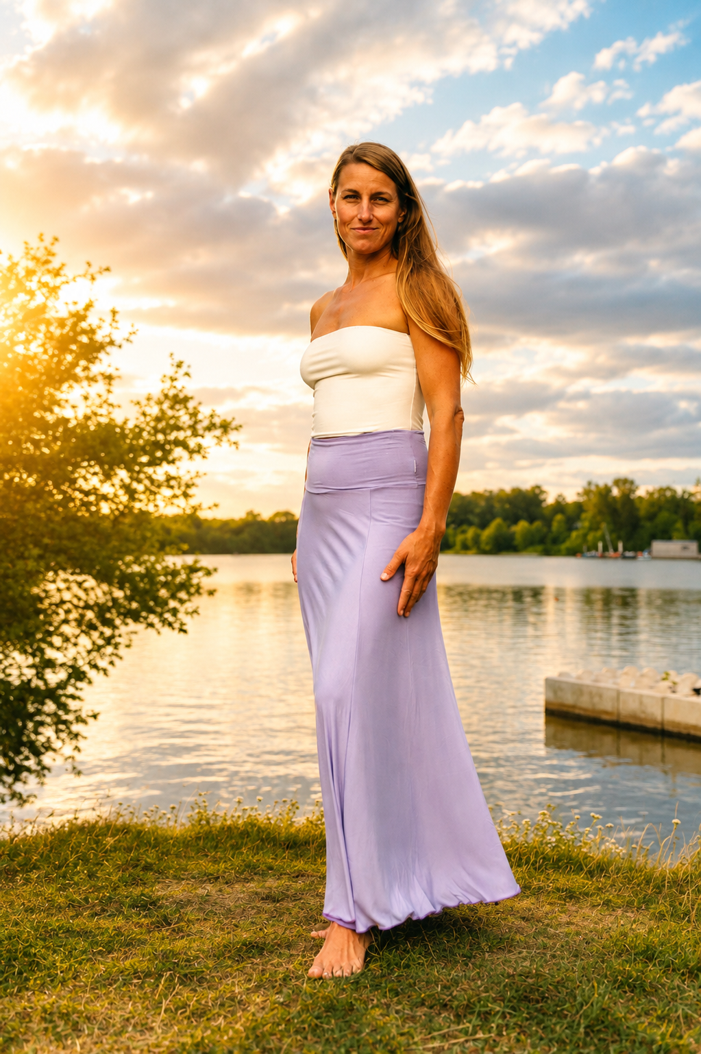 Bambusová sukně SALOME – Fialková